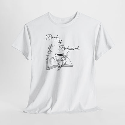 Books & Botanicals Unisex Cotton Tee | Perfect for Book & Plant Lovers