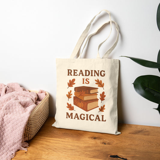 Magical Reading Canvas Tote Bag-Book Lover Tote