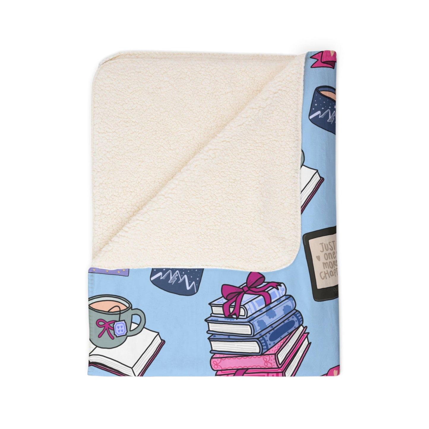 Just One More Chapter Sherpa Fleece Blanket