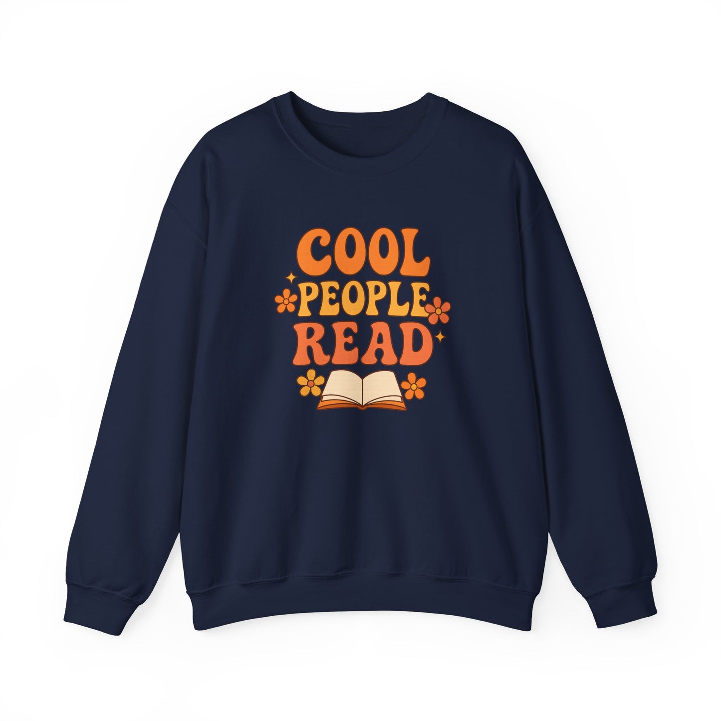 Cool People Read Sweatshirt – Retro Floral Book Lover Crewneck