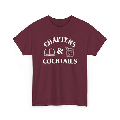 Chapters & Cocktails Heavy Cotton Tee-Bookish Tee