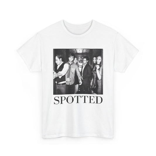 Gossip Girl SPOTTED Cast Tee in the Elevator-Pop Culture Retro B&W T-Shirt