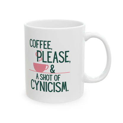 ☕ Coffee Mug – “Coffee, Please, & A Shot of Cynicism"-Gilmore Girls