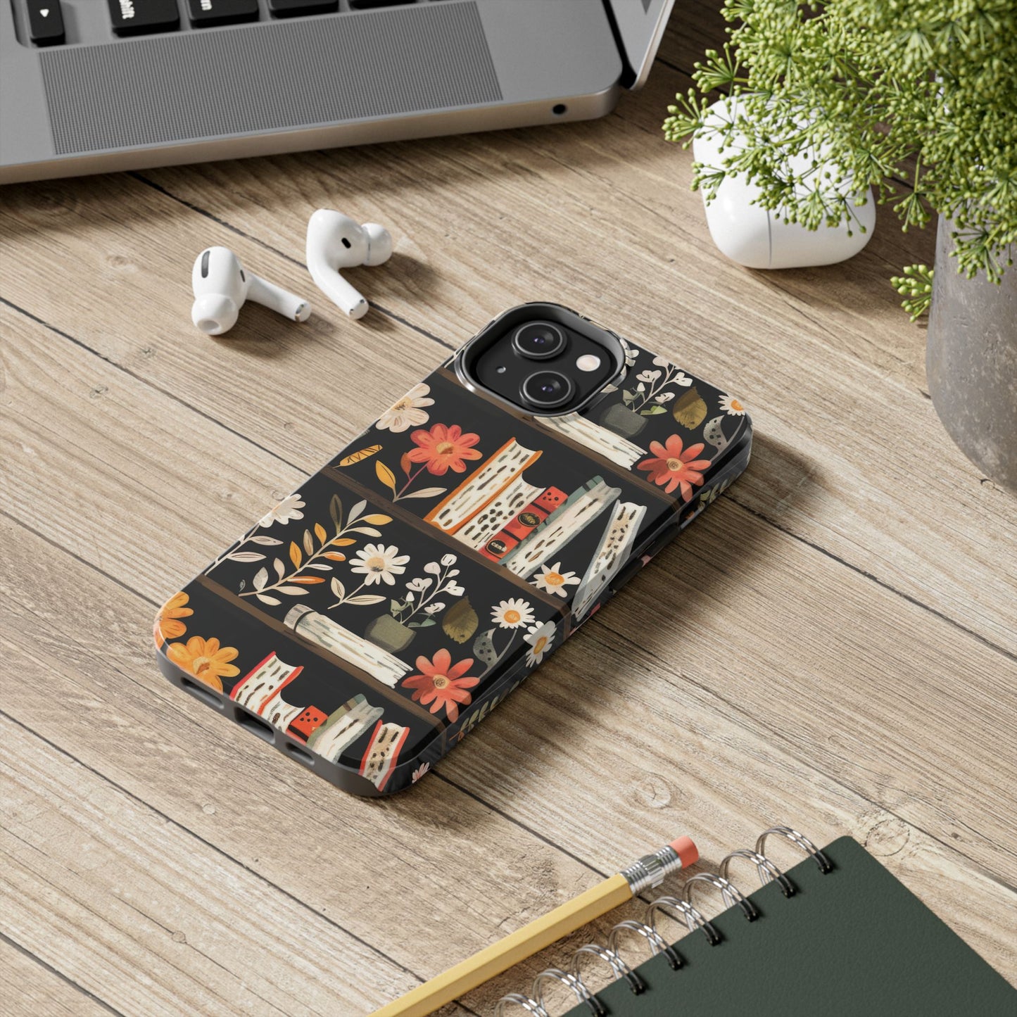 Cozy Bookshelf Bloom Phone Case