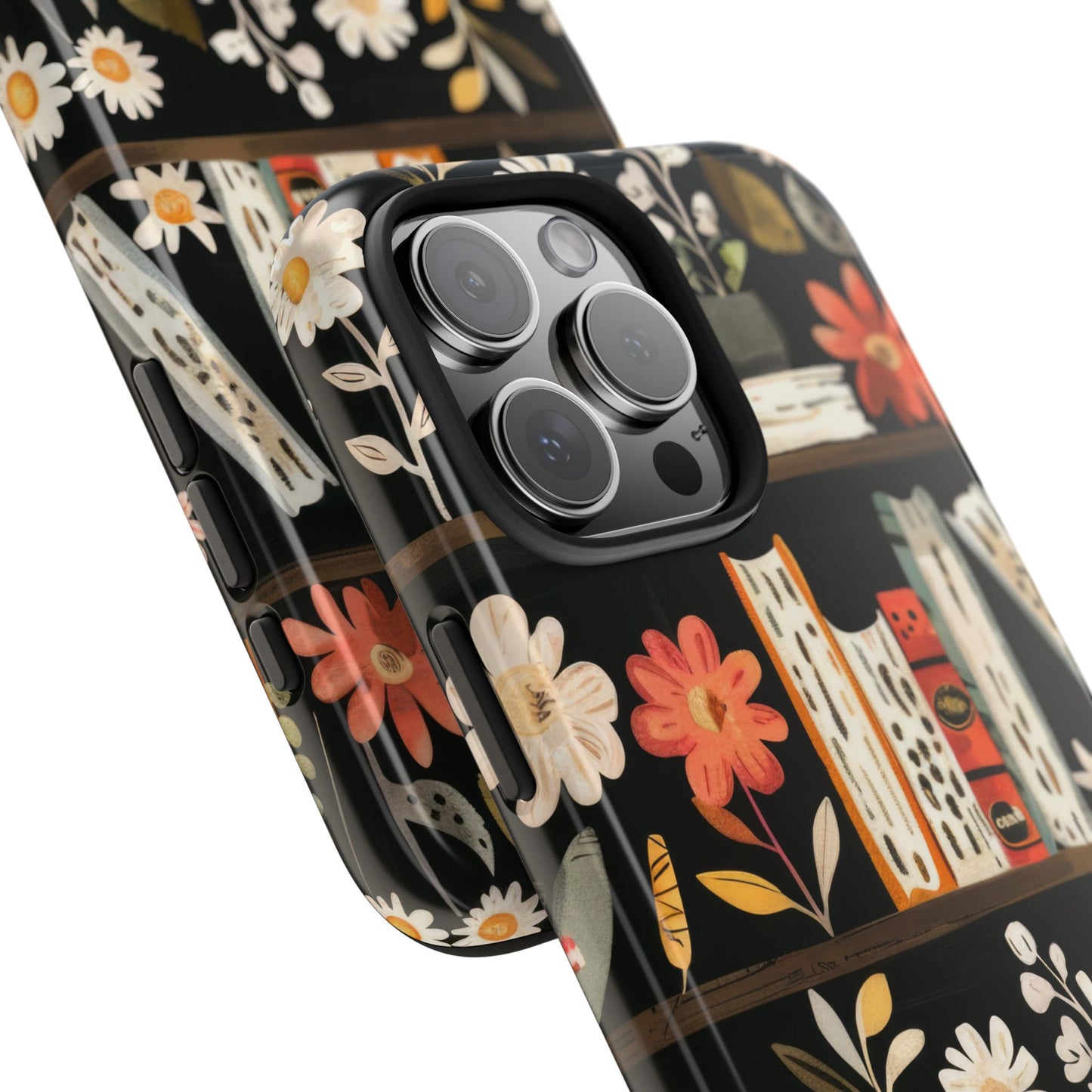 Cozy Bookshelf Bloom Phone Case