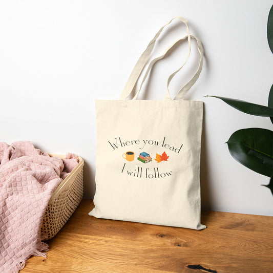 Gilmore Girls-Where You Lead, I Will Follow Tote Bag-Book Lovers & Pop Culture