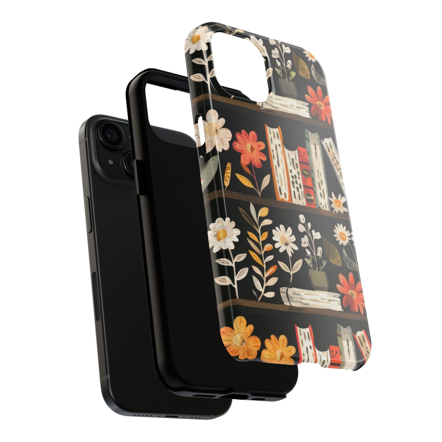 Cozy Bookshelf Bloom Phone Case