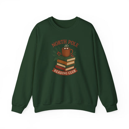 North Pole Reading Club Sweatshirt — Cozy Holiday Book Lovers Crewneck