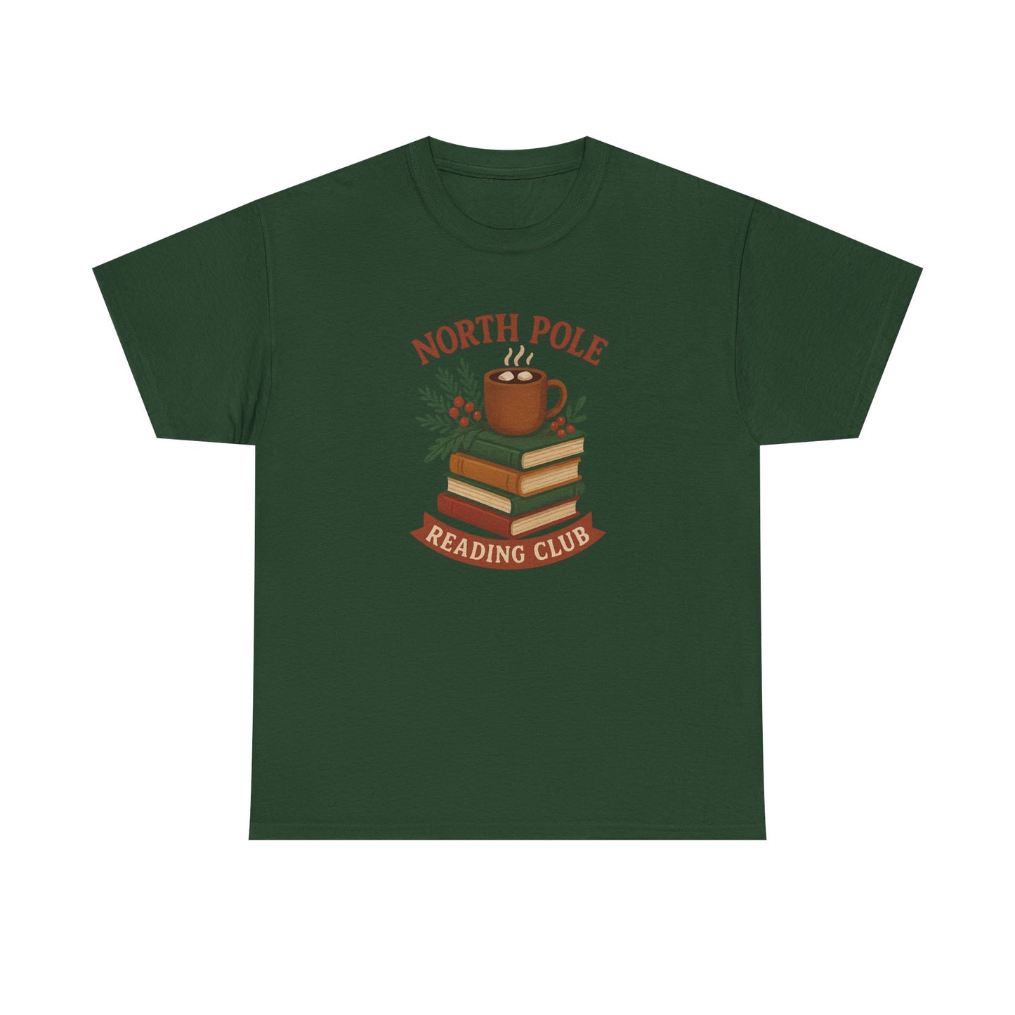 North Pole Reading Club T-Shirt — Cozy Holiday Book Lover Tee