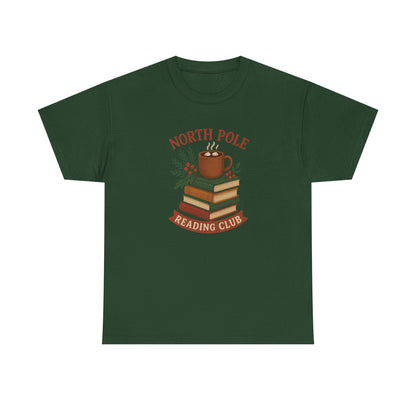 North Pole Reading Club T-Shirt — Cozy Holiday Book Lover Tee