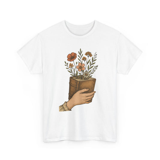 Bloom From Books Tee-Floral Book T-Shirt