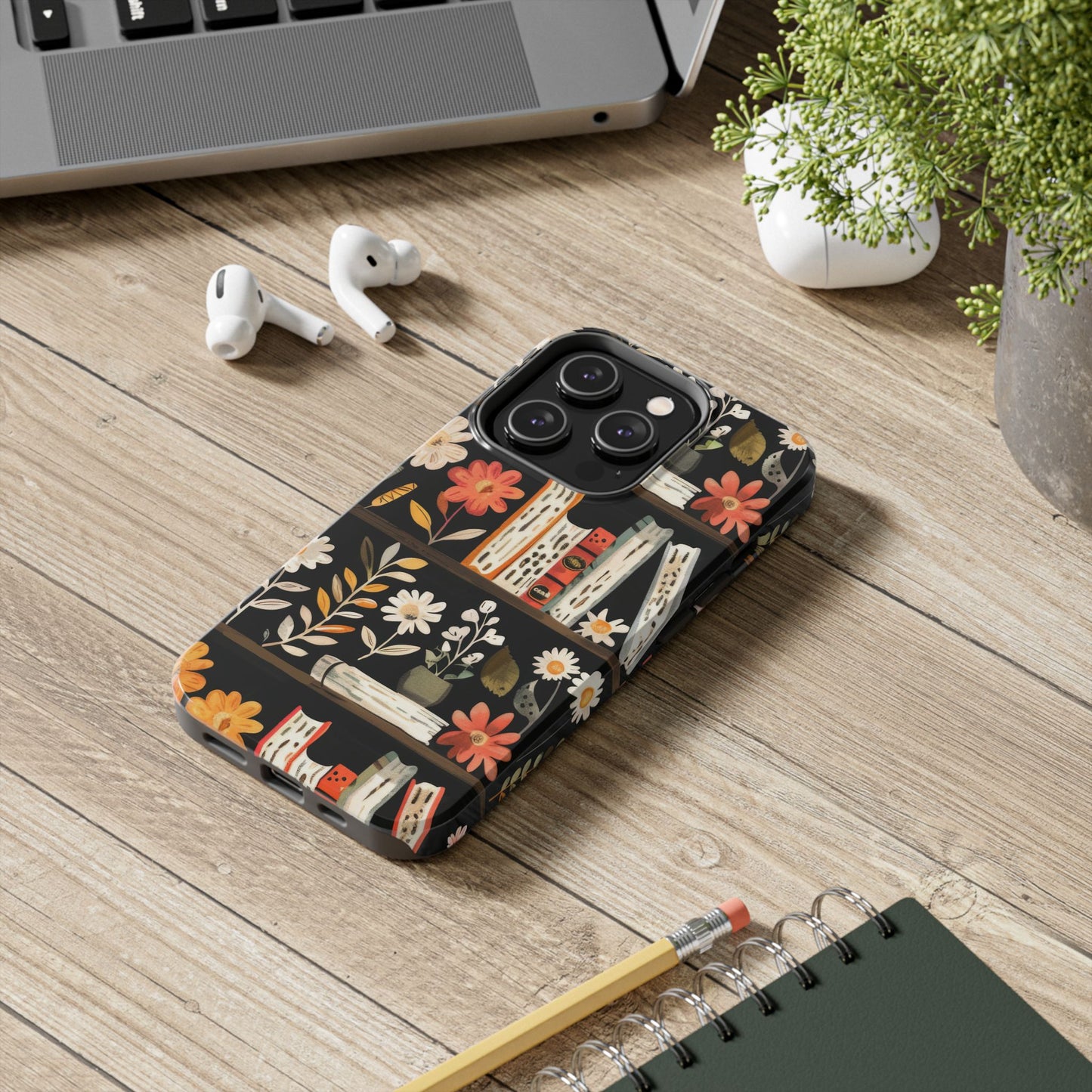 Cozy Bookshelf Bloom Phone Case