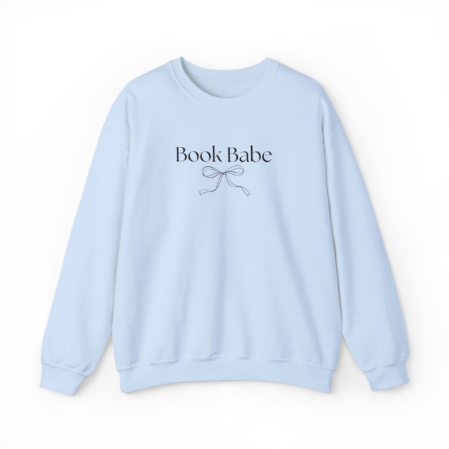 Book Babe Embroidered Crewneck Sweatshirt-Black Font