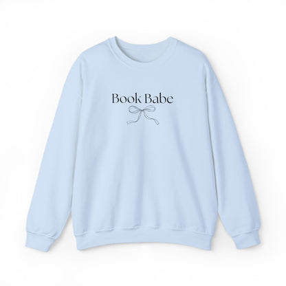 Book Babe Embroidered Crewneck Sweatshirt-Black Font