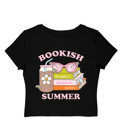 Bookish Summer Cropped Baby Tee