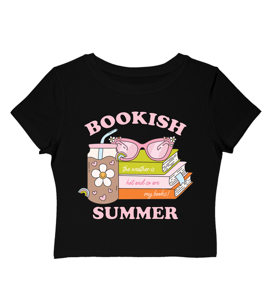 Bookish Summer Cropped Baby Tee