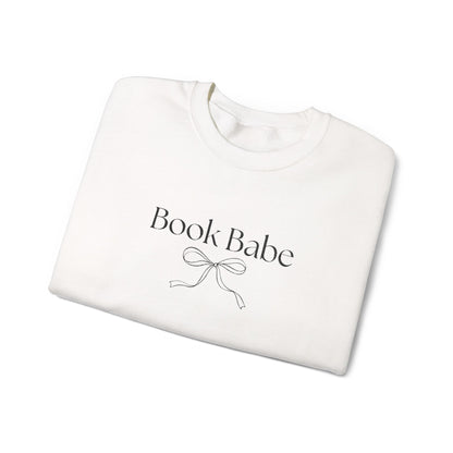 Book Babe Embroidered Crewneck Sweatshirt-Black Font