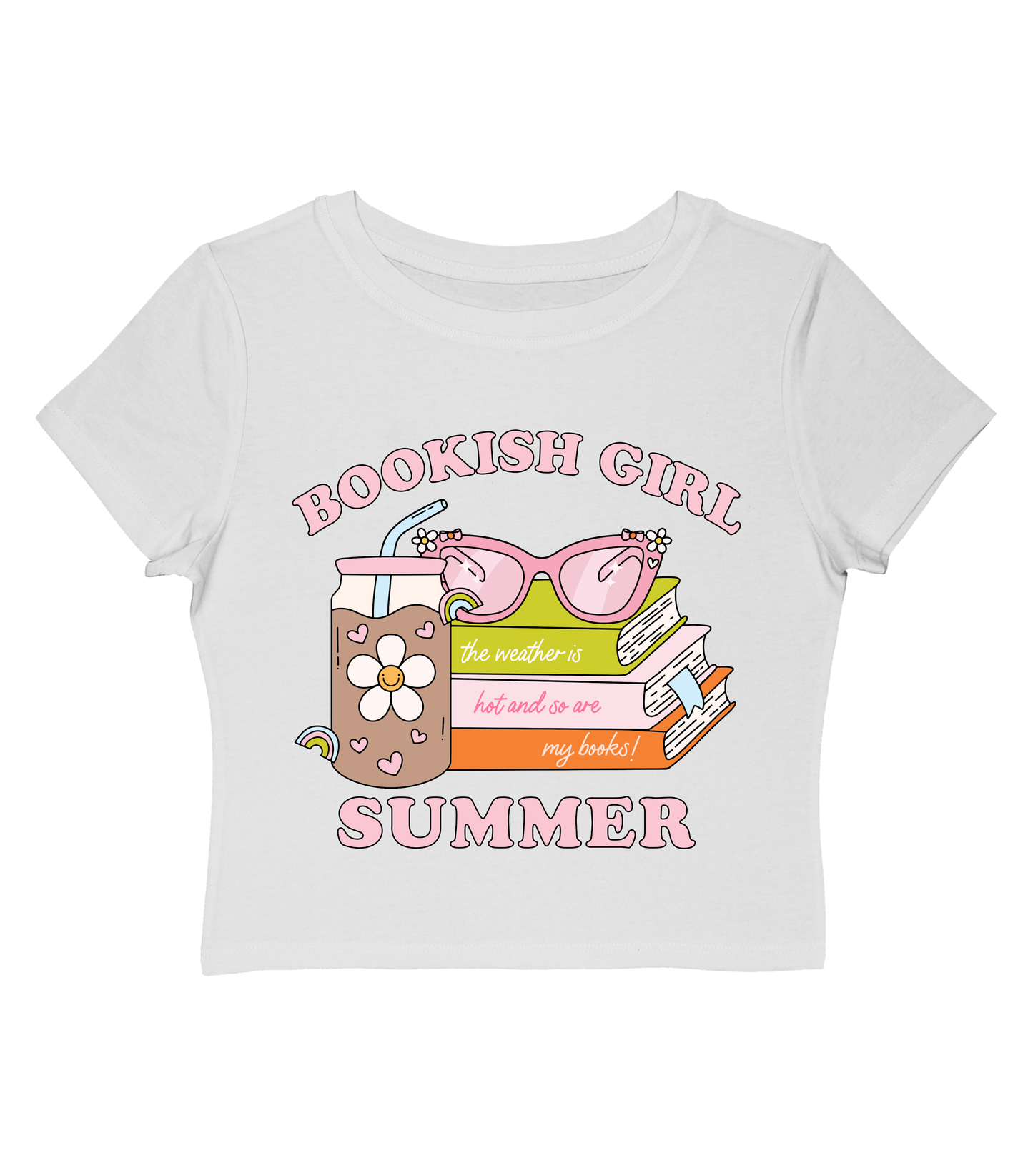 Bookish Girl Summer Cropped Baby Tee
