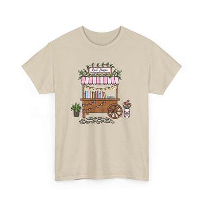 Pastel Book Shoppe Tee — Cute Floral Market Vendor Graphic T-Shirt