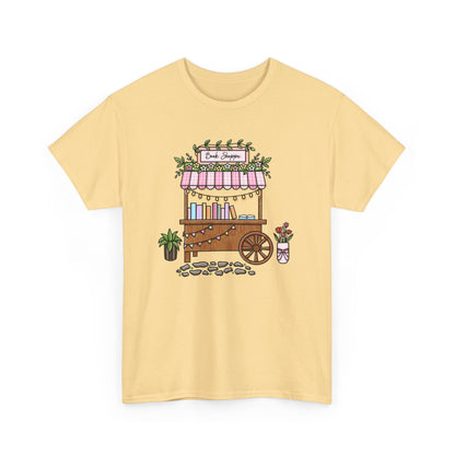 Pastel Book Shoppe Tee — Cute Floral Market Vendor Graphic T-Shirt