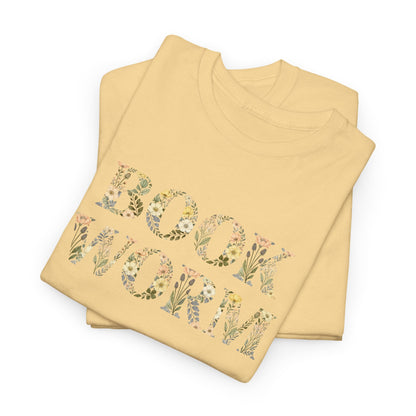 Bookworm Floral T-Shirt — Cute Reading Lover Tee