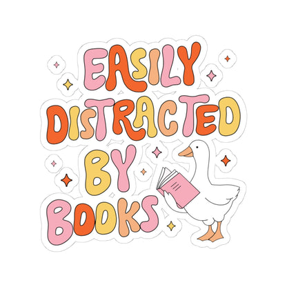 Easily Distracted by Books Sticker