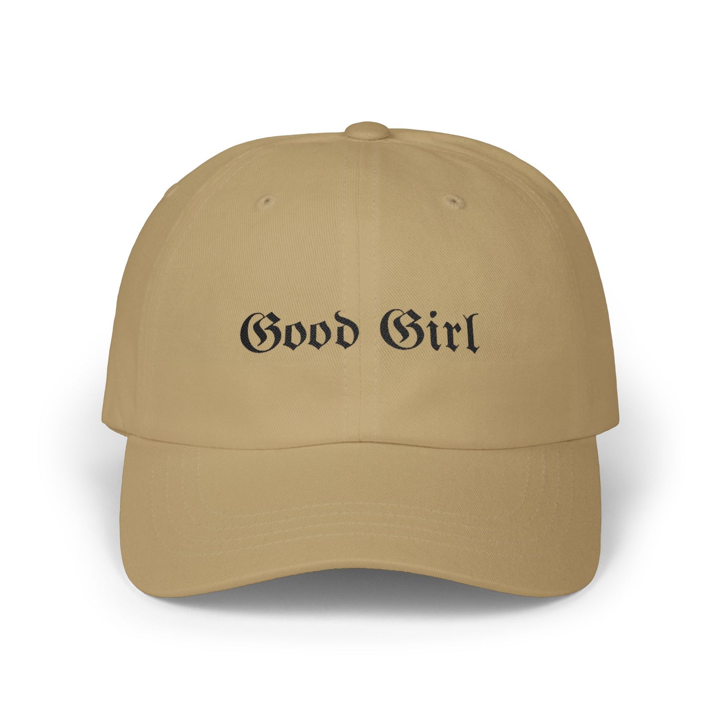Good Girl Embroidered Hat-Black
