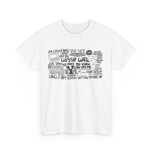 Stylish Gossip Girl Cotton T-Shirt-Gossip Girl Vibes