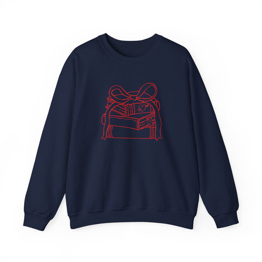 Books & Bows V-Day Crewneck-Bookish Sweatshirt