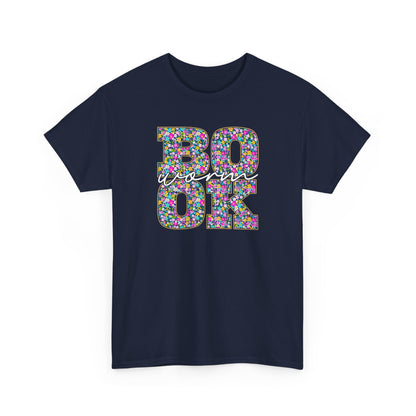 Bookworm Floral Graphic Tee — Colorful Bohemian Letters T-Shirt