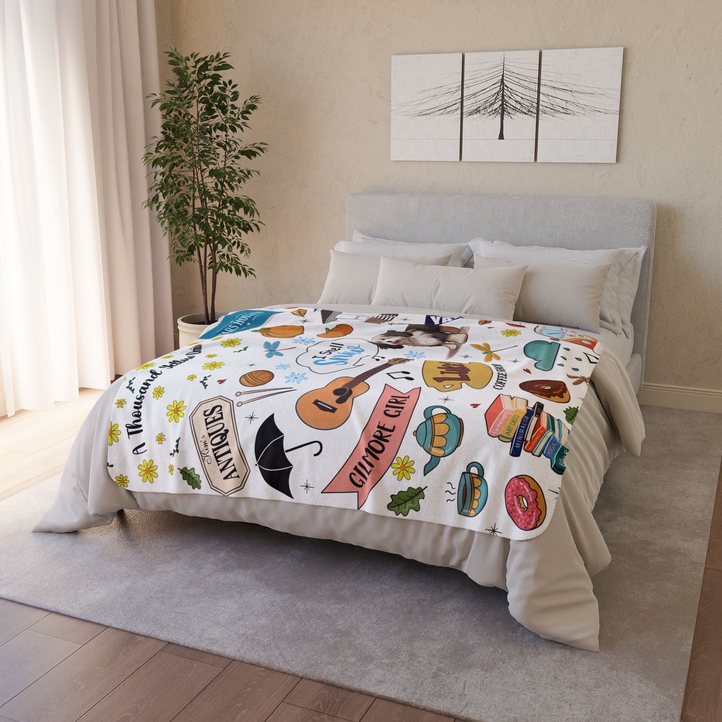 Everything Stars Hollow/Gilmore Girls Sherpa Fleece Blanket