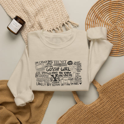 Stylish Gossip Girl Crewneck Sweatshirt-Gossip Girl Vibes