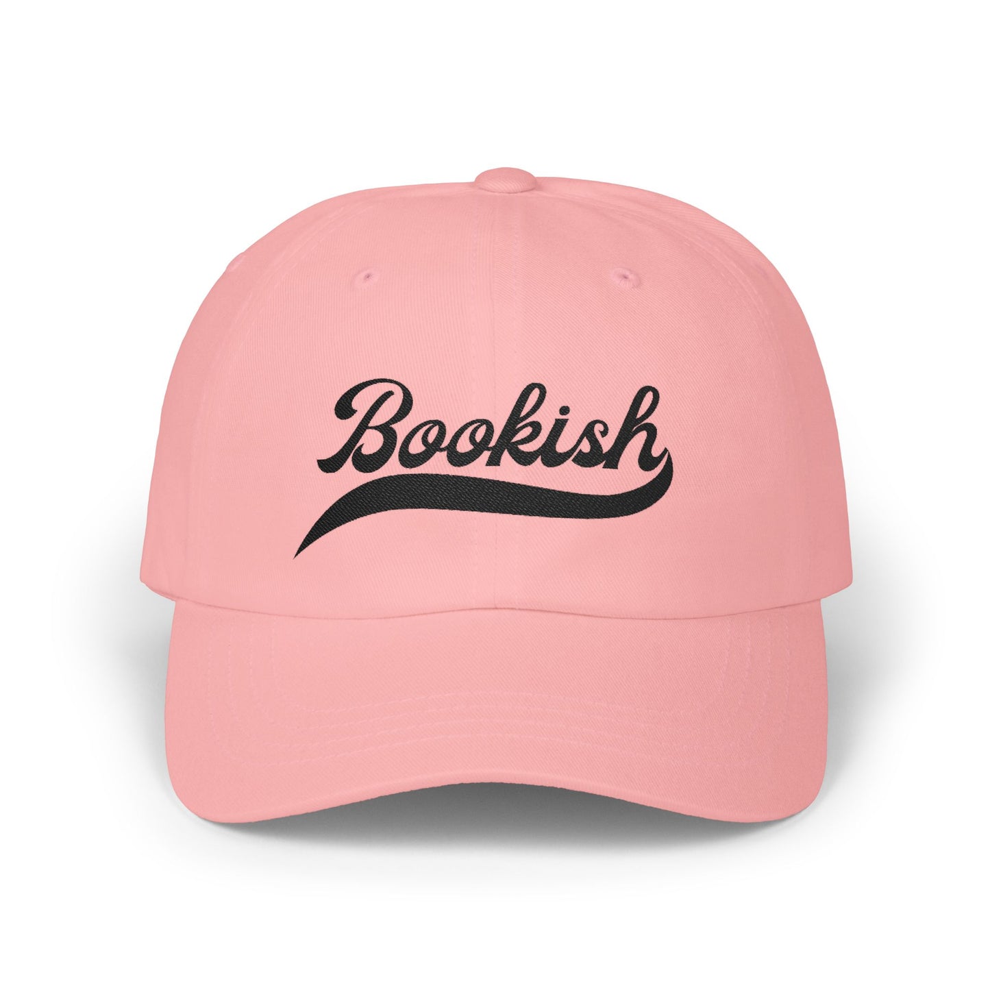 Bookish Embroidered Baseball Cap-Black