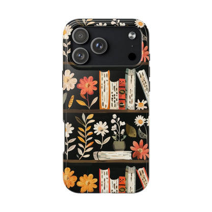 Cozy Bookshelf Bloom Phone Case