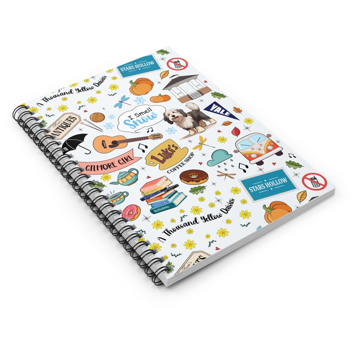 Gilmore Girls-Inspired Spiral Notebook-White