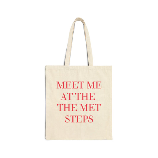 Meet Me at the Met Steps Canvas Tote Bag-Gossip Girl