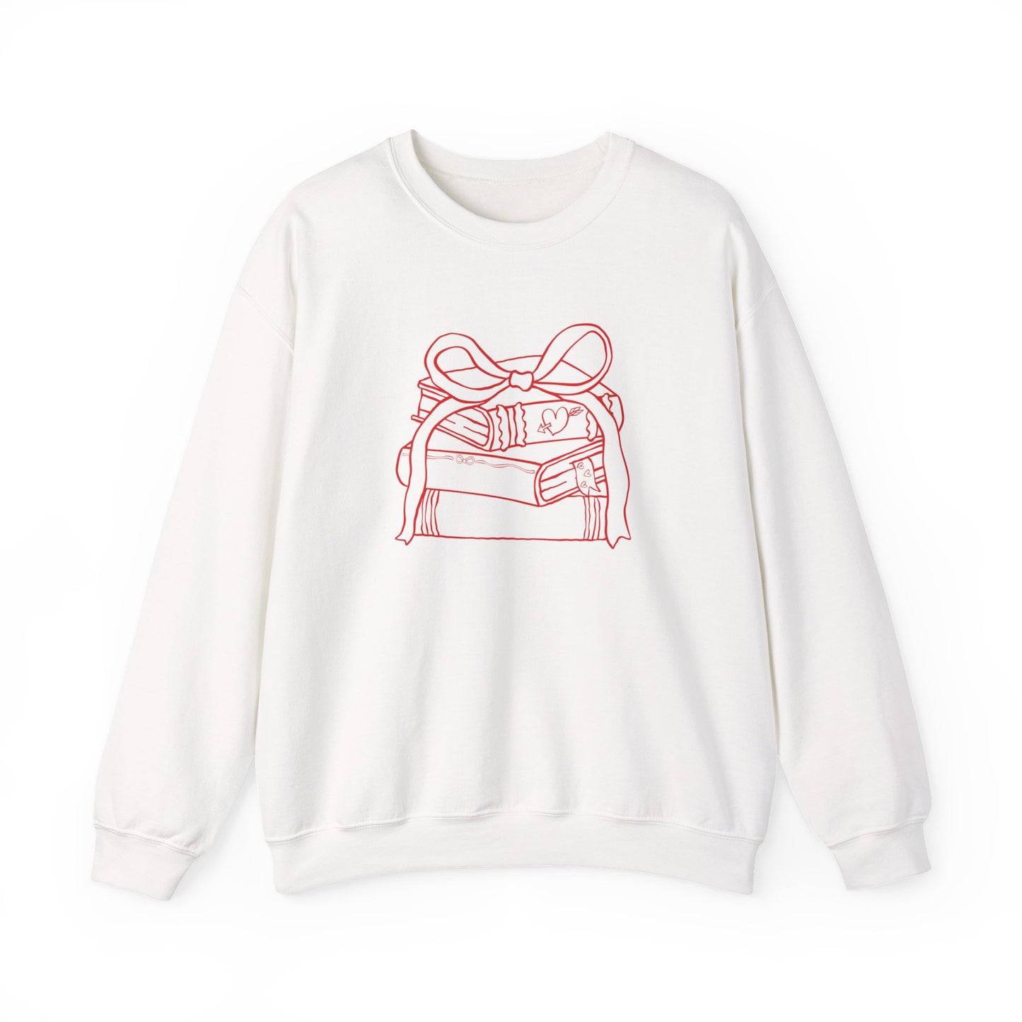 Books & Bows V-Day Crewneck-Bookish Sweatshirt