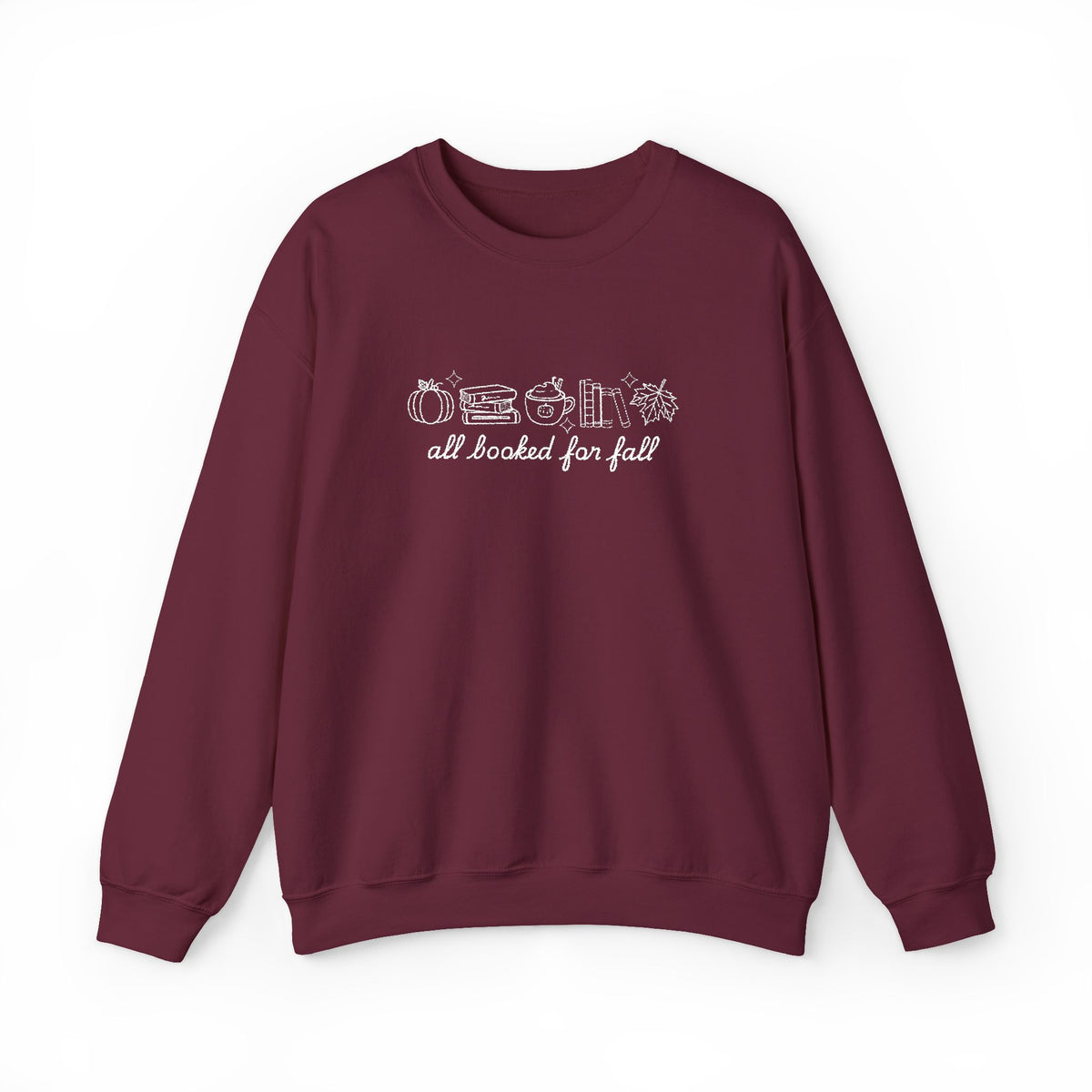 All Booked for Fall Embroidered Crewneck 🍂📚