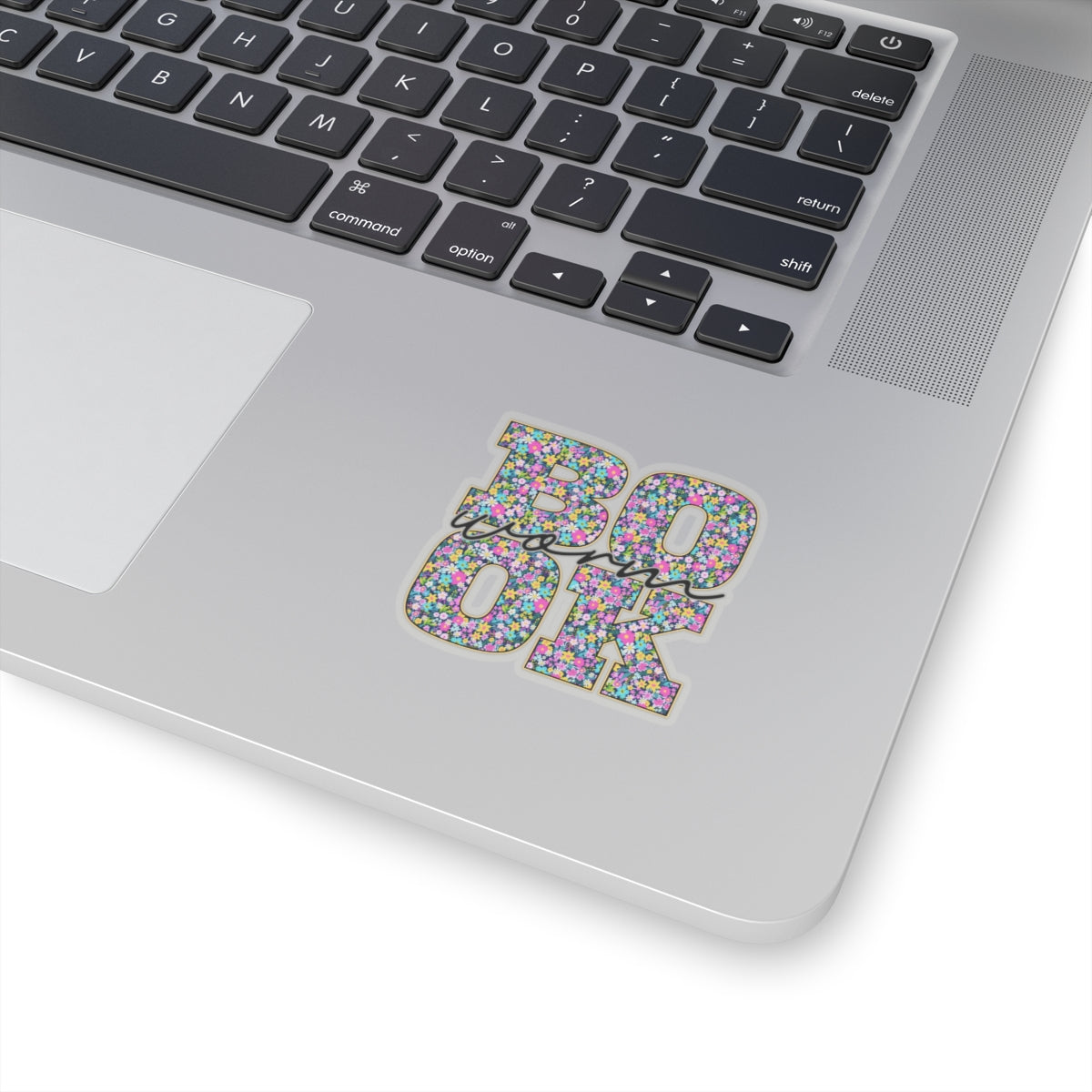 Floral Book Worm Sticker