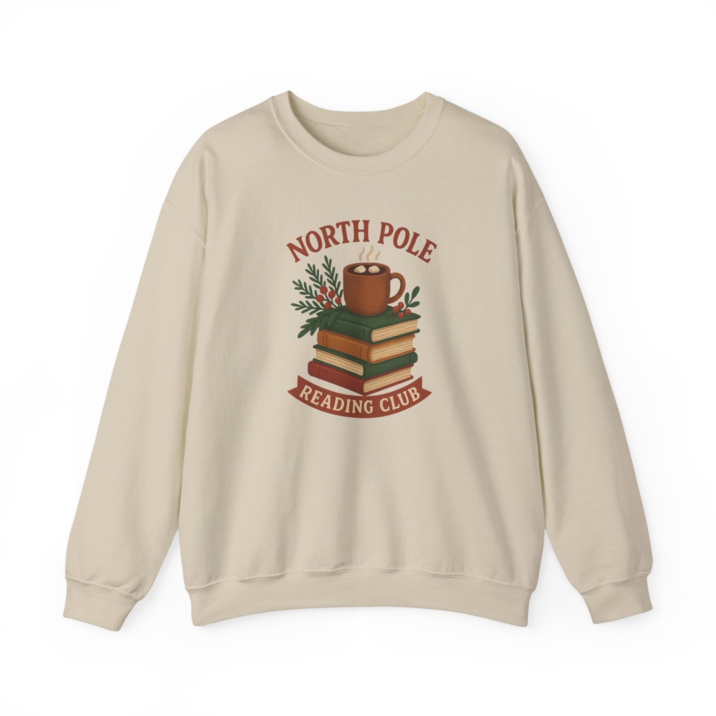 North Pole Reading Club Sweatshirt — Cozy Holiday Book Lovers Crewneck