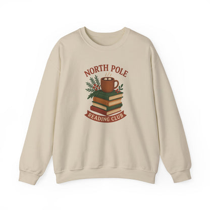 North Pole Reading Club Sweatshirt — Cozy Holiday Book Lovers Crewneck