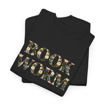 Bookworm Floral T-Shirt — Cute Reading Lover Tee