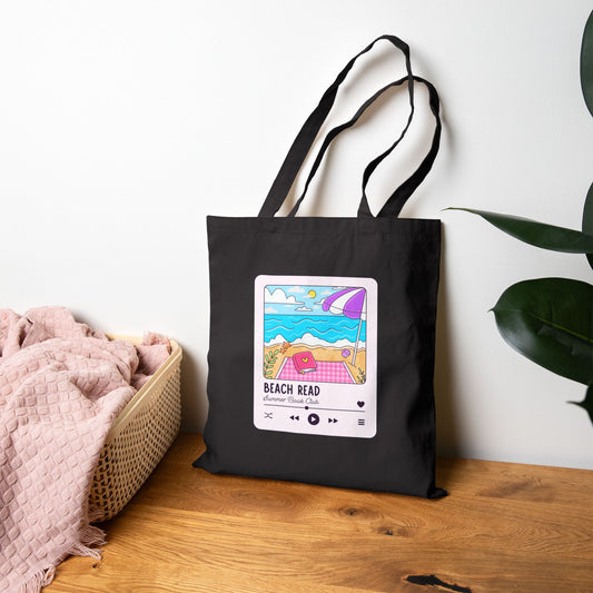 Beach Read Playlist Tote-Pink Design