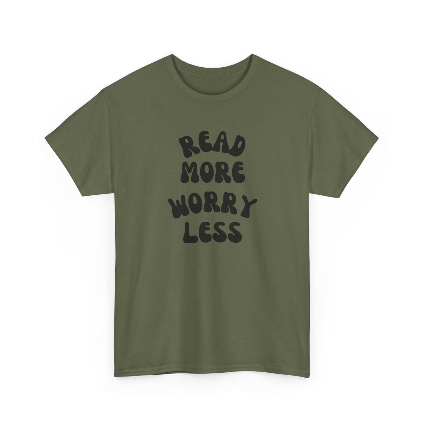 Read More Worry Less Minimalist Reading Tee-Bookish T-Shirt