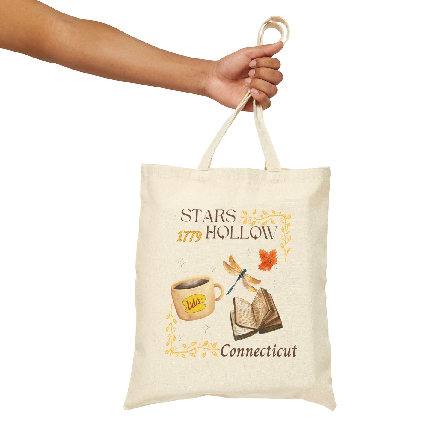 Stars Hollow Connecticut Tote— Gilmore Girls Cozy Coffee & Book Canvas Tote