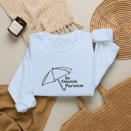 In Omnia Paratus Embroidered Crewneck Sweatshirt-Gilmore Girls