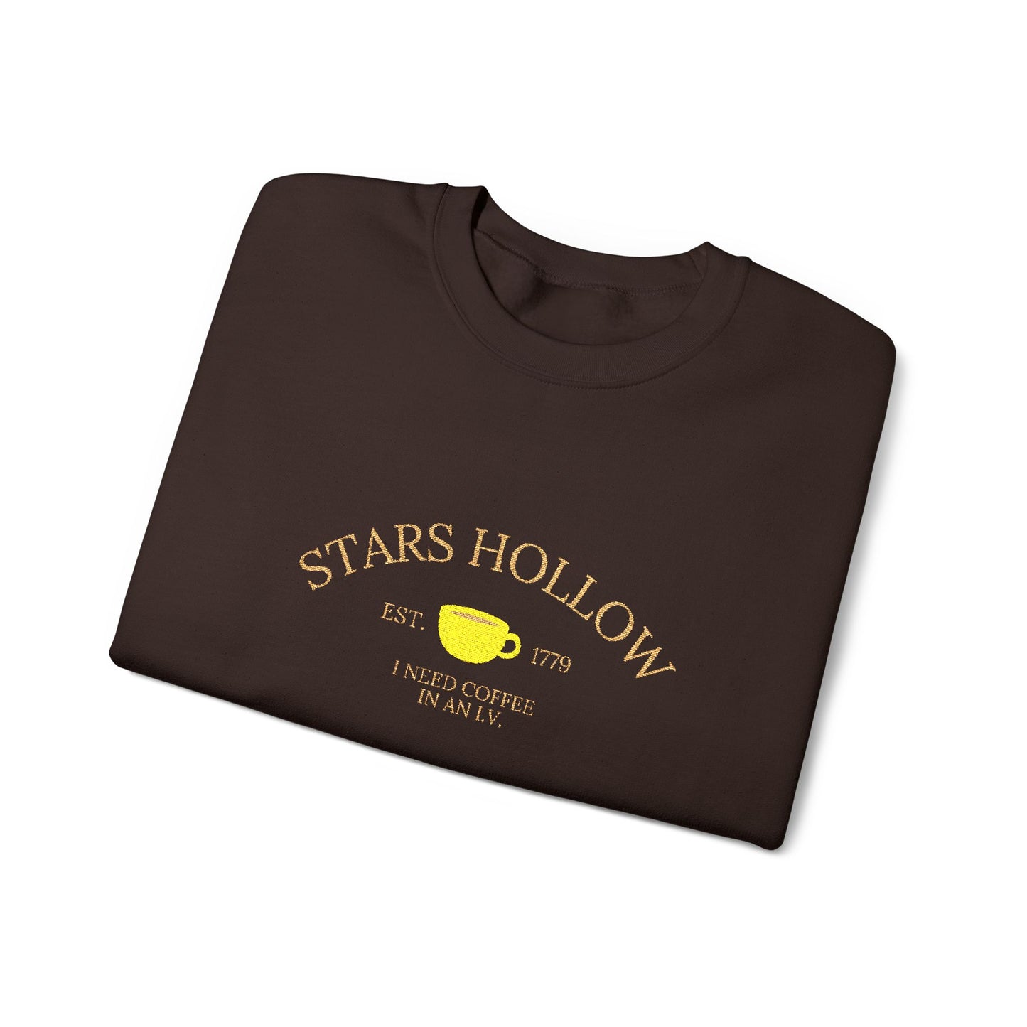 Stars Hollow Coffee Embroidered Crewneck  Sweatshirt-Gilmore Girls