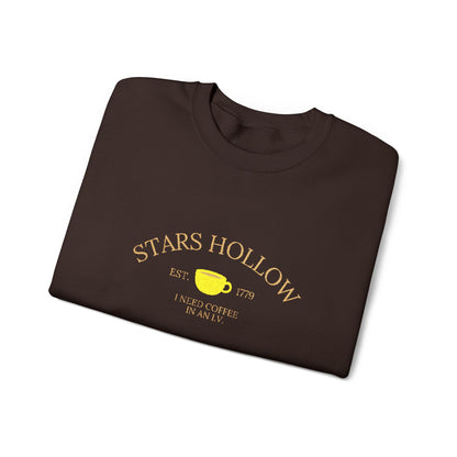 Stars Hollow Coffee Embroidered Crewneck  Sweatshirt-Gilmore Girls