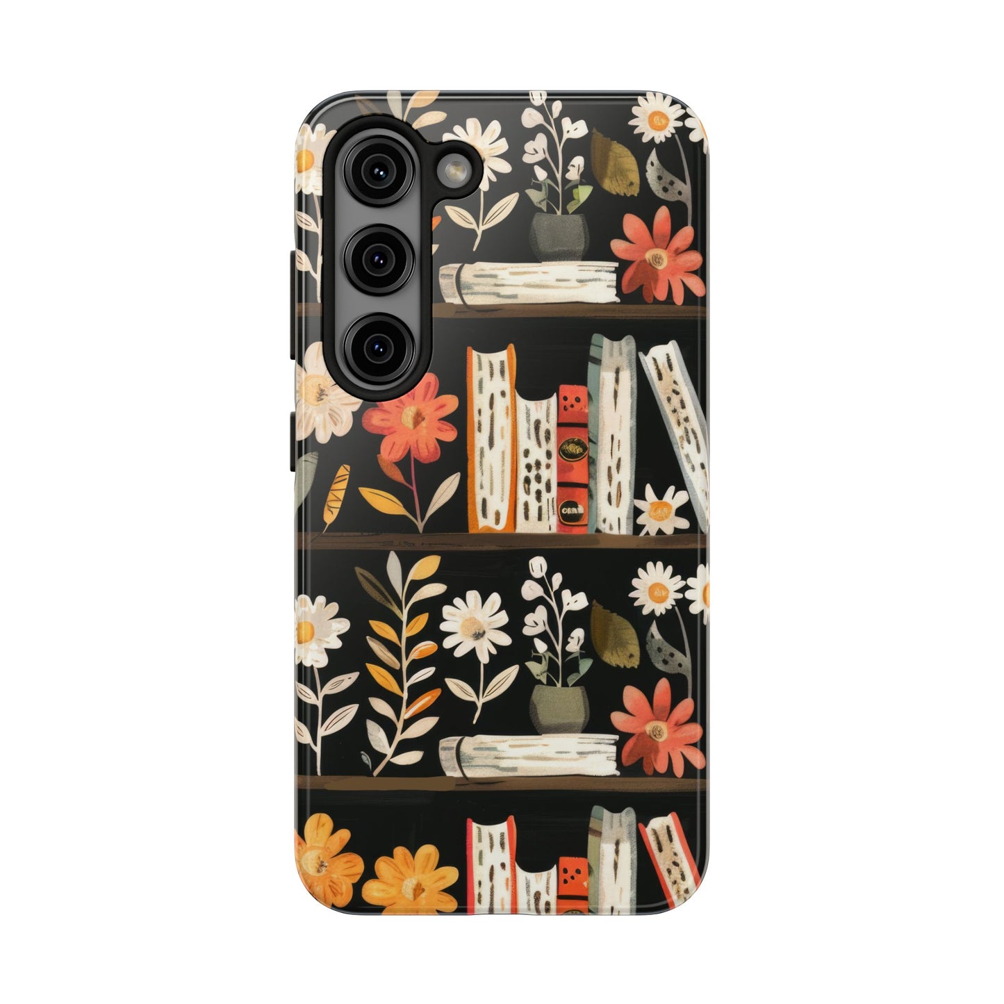Cozy Bookshelf Bloom Phone Case