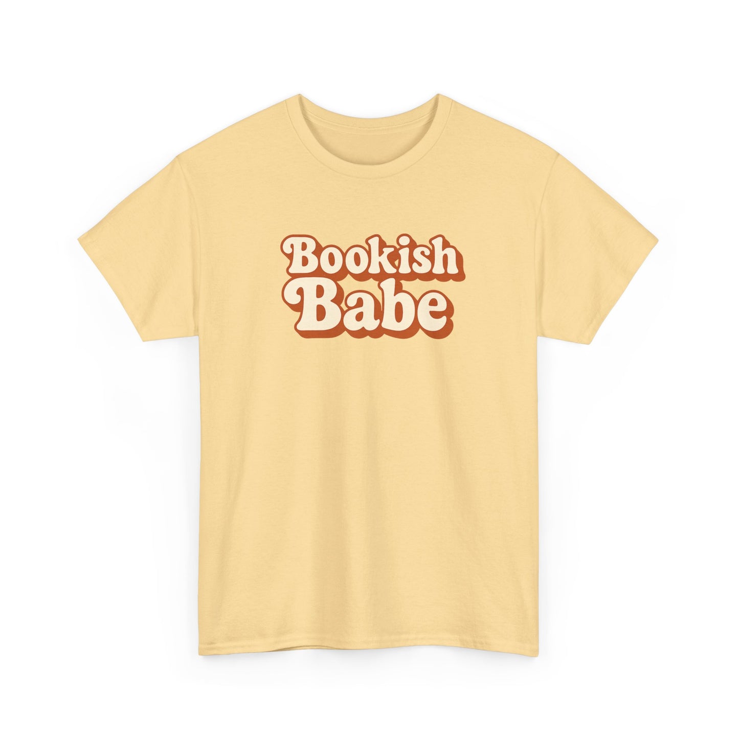 Bookish Babe T-Shirt — Retro Script Graphic Tee for Book Lovers